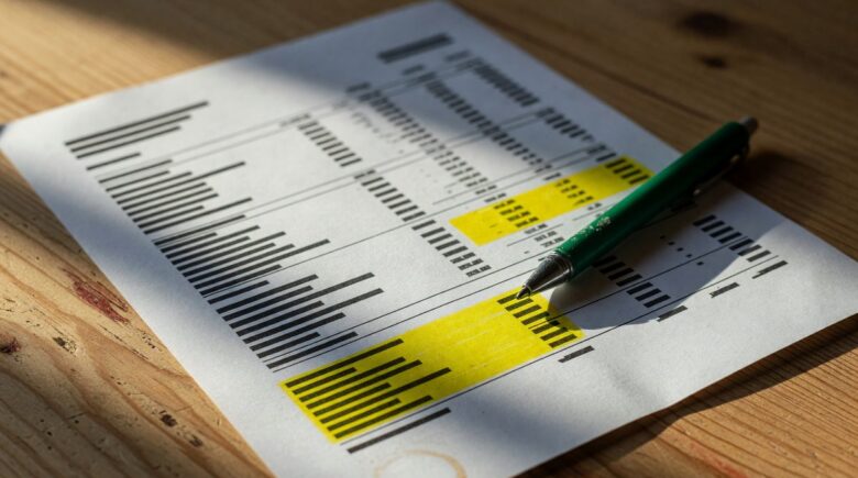 Credit card statement showing minimum payment amount with prime rate indicator