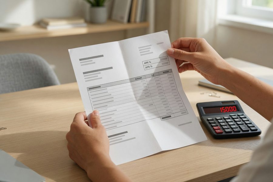 Credit card statement highlighting interest charge and minimum payment after a prime rate hike