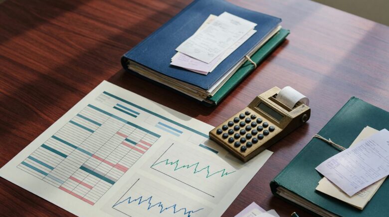 Financial spreadsheet showing cash flow projections across three prime rate scenarios for small business planning