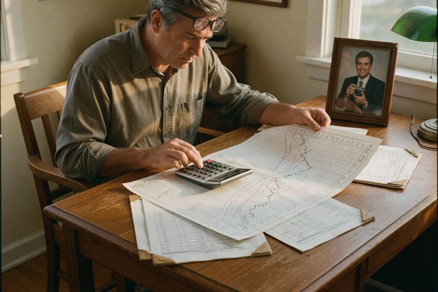 Financial advisor reviewing annuity contract with a couple